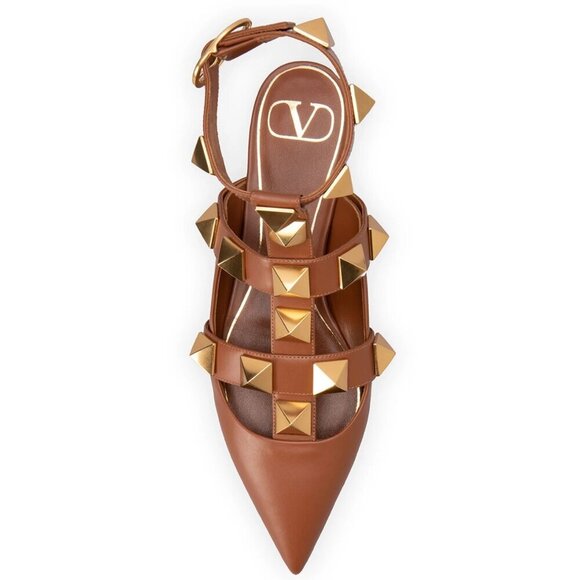 Valentino Garavani Roman Stud Ballerina Flats Selleria Womens Size 36.5 - Picture 3 of 16